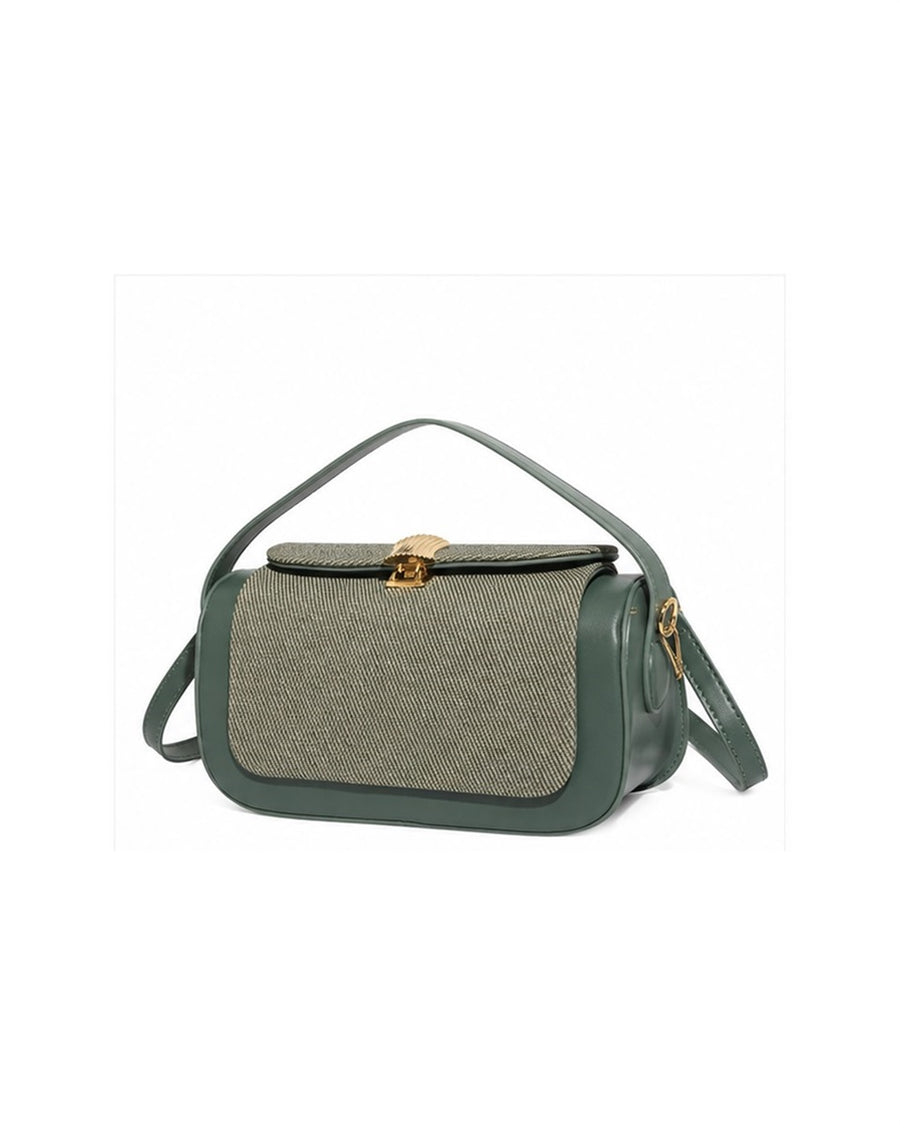 Bolso Colette color verde, vista tres cuartos