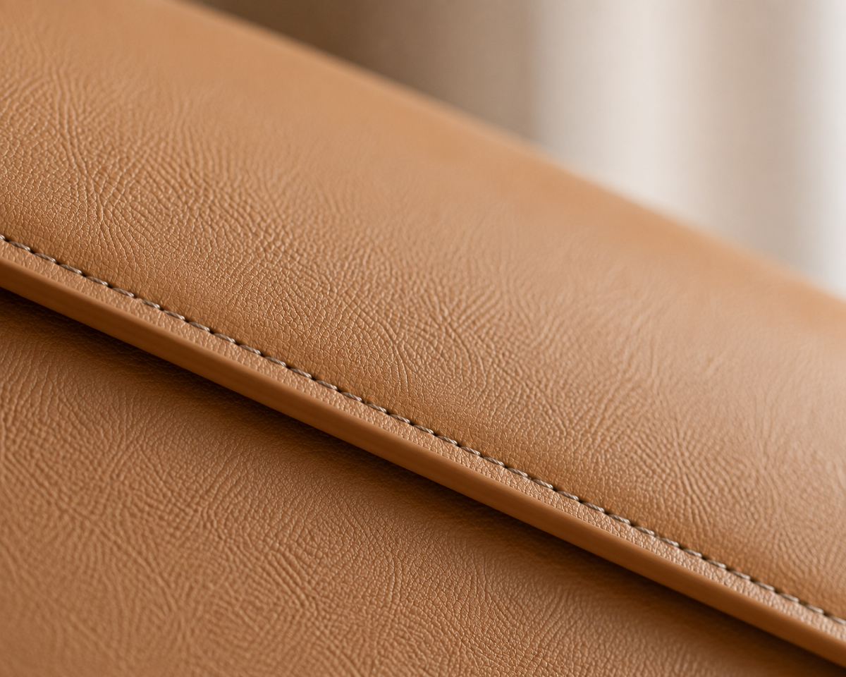 Detalle de la costura de un bolso Marlbags