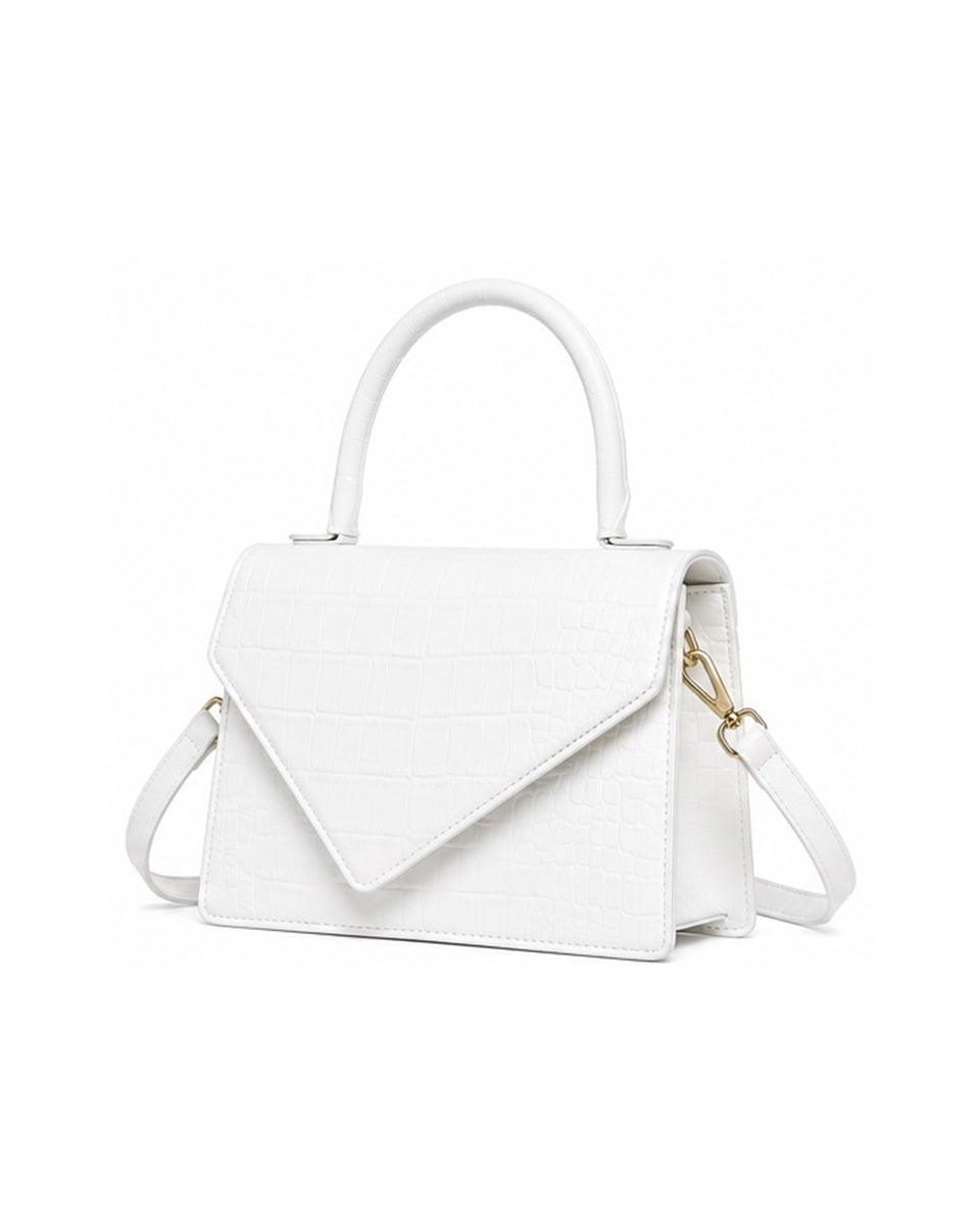 Bolso Mia color blanco, vista tres cuartos