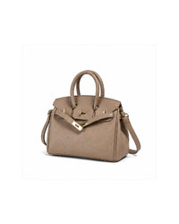 Bolso Aurora color caqui oscuro, vista tres cuartos