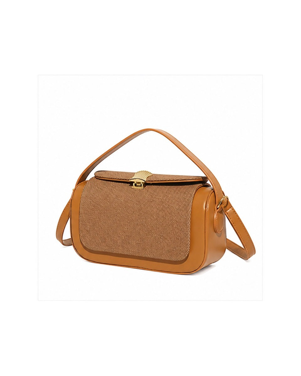 Bolso Colette color marrón, vista tres cuartos