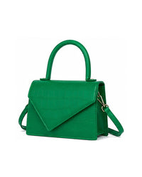 Bolso Mia color verde, vista tres cuartos